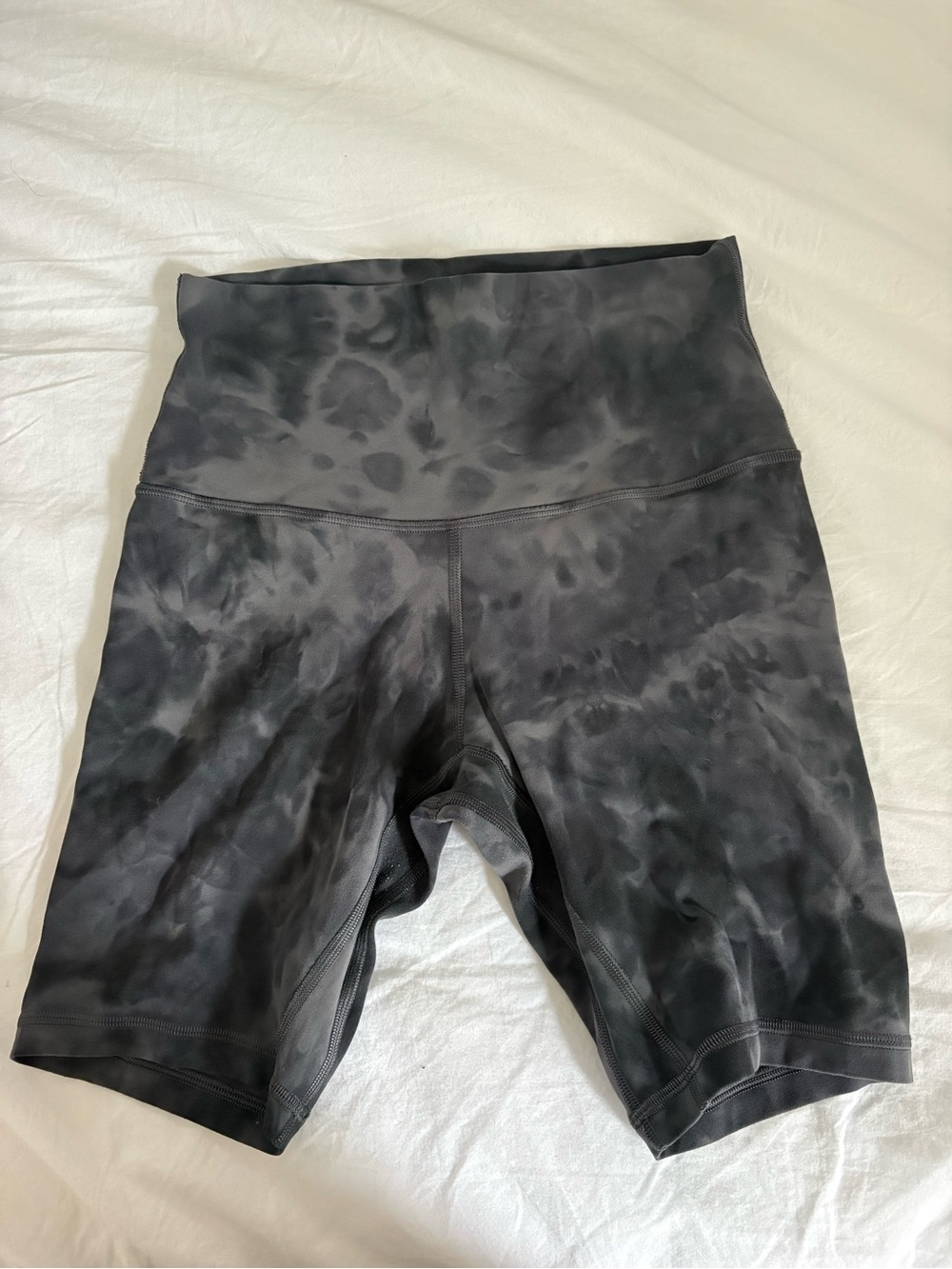 lululemon athletica Black Tie-Dye High-Rise Bike Shorts